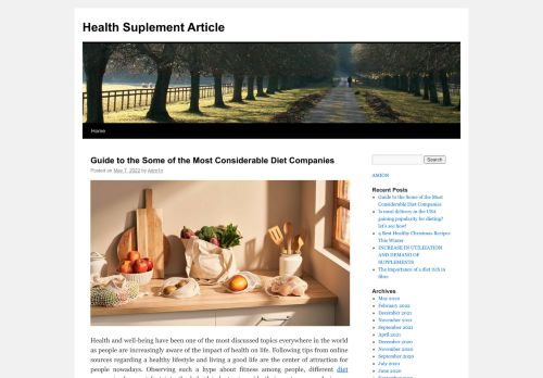 
Health Suplement Article	
