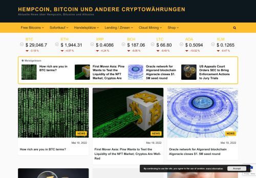 Hempcoin, Bitcoin und andere Cryptowährungen – Aktuelle News über Hempcoin, Bitcoins und Altcoins