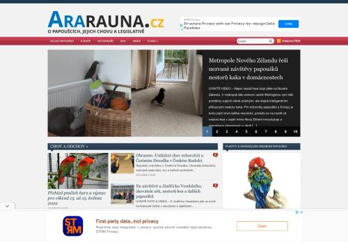 Ararauna.cz – o papoušcích, jejich chovu, dovozu a legislativ?