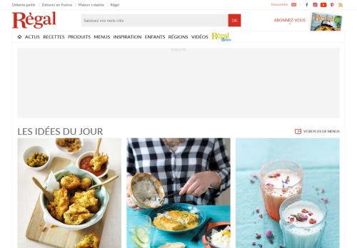 Recette de cuisine, idée menu, inspiration & art de la table | Régal