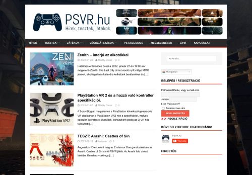 PSVR.hu – PlayStation VR magyar portál