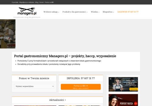 Managero.pl - portal gastronomiczny | projekty, haccp dla gastronomii