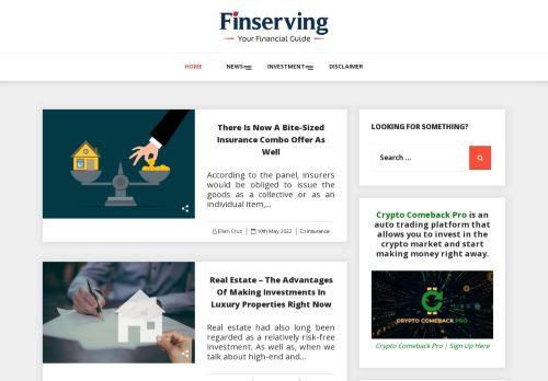 Finance, Crypto, Stock Market, Real Estate, Loans | Finserving.com