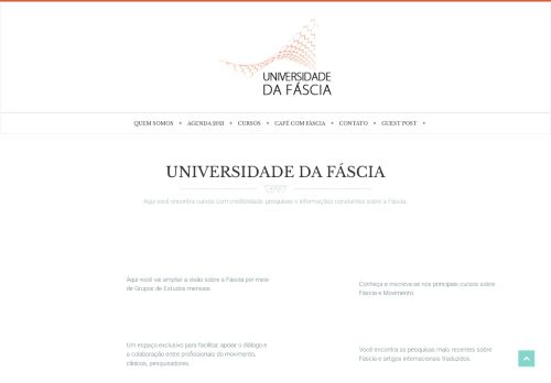 Universidade da Fáscia - Um portal de estudos sobre a Fáscia - Universidade da Fáscia | Cursos, pesquisas, grupo de estudos e muito conhecimento sobre a fáscia
