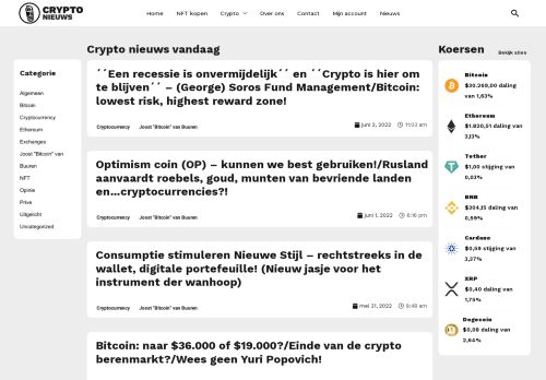 Crypto Nieuws Vandaag - Mis het laatste cryptonieuws niet