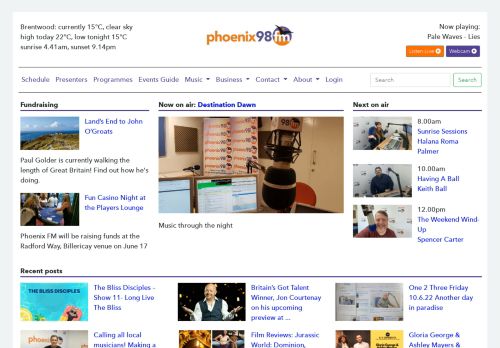 Phoenix FM - Community Radio for Brentwood and Billericay