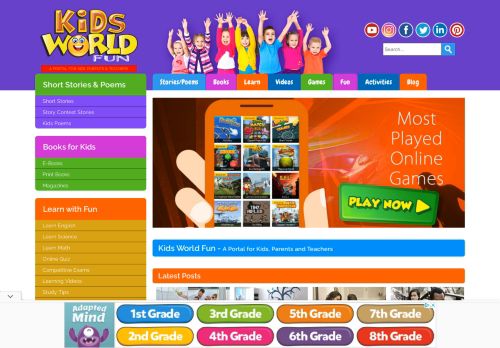 Kids World Fun - A Kids Space With Free Educational Resources
