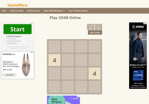 Play 2048 Online For Free | GameMora