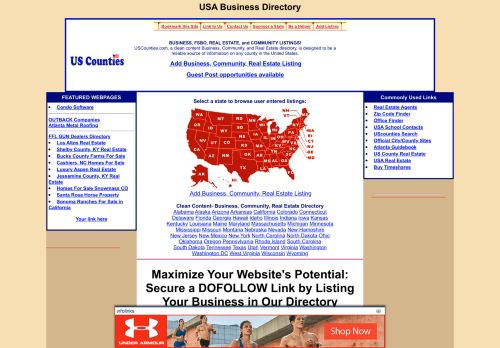 USA Business Directory - real estate, business, community pages.