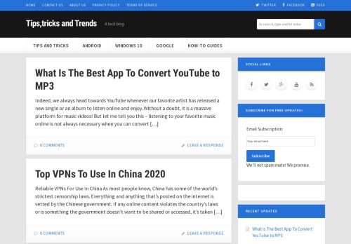Tips,tricks and Trends - A tech blog