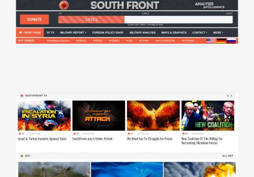 SouthFront: Crisis News, World Events, Political SurveySouth Front | Analysis & Intelligence    
