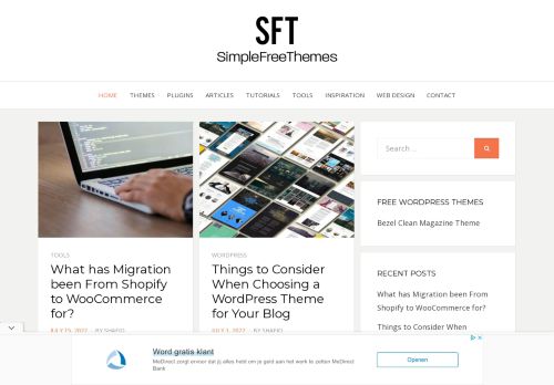 SimpleFreeThemes - Elegant WordPress Themes