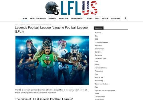 Legends Football League (Lingerie Football League (LFL)) 2022