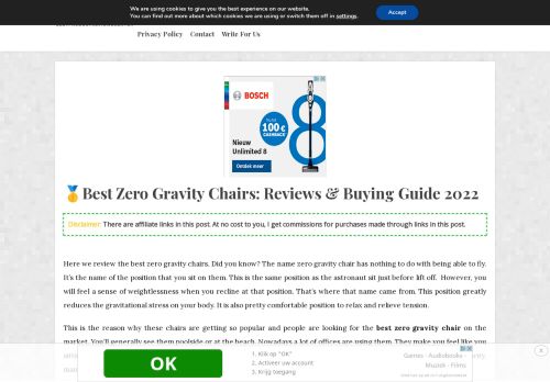 ????Best Zero Gravity Chairs: Reviews ?& Buying Guide 2022