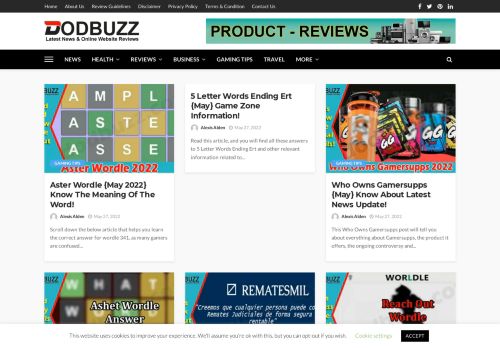 Find The Best Latest News & Website Reviews on dodbuzz.com
