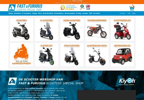 Fast & Furious Scooters: Grootste online shop in 2, 3 en 4 wielers