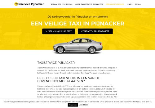 Taxi Pijnacker-Nootdorp, Delft & Delfgauw 015-263 7777