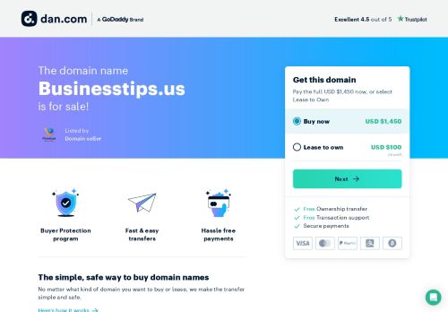 The domain name Businesstips.us is for sale | Dan.com
