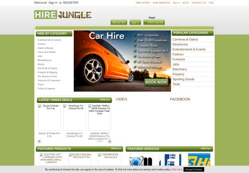 Hire Goods and Services in UK - Free Classified Ads | Hire Jungle