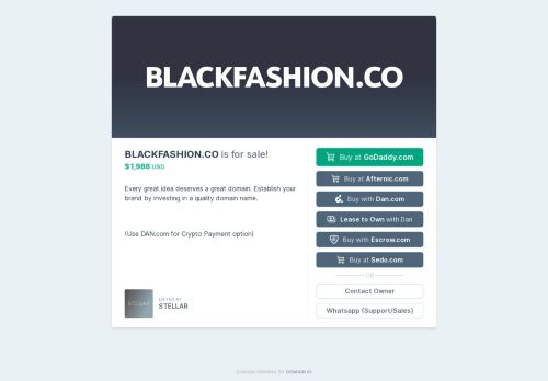 BLACKFASHION.CO is for sale!