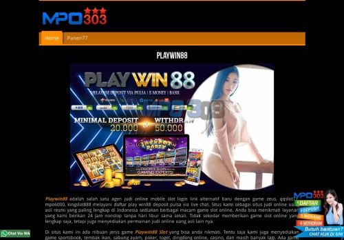 Playwin88 | Zeus Slot | Qqslot77 | Mpo6000 | Kingslot888