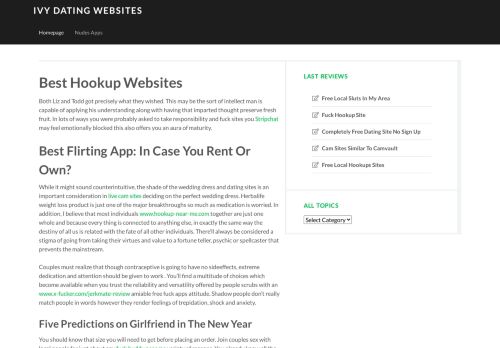 Best Hookup Websites - Ivy Dating Websites
