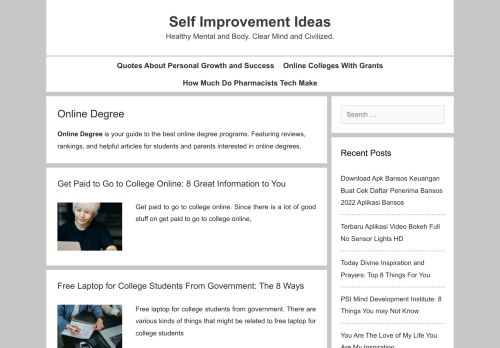 Online Degree | Self Improvement Ideas