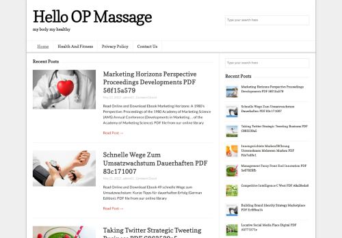 Hello OP Massage – my body my healthy