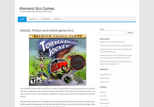 Moment Eco Games – All contens about Games, Technology and Computer.