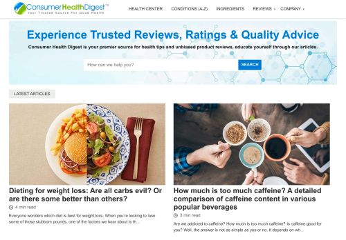 Consumer Health Digest: Trusted Source, Customer Reviews & Guides