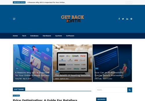 Get Back Data | Tech Blog