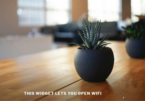 This Widget Lets You Open WiFi