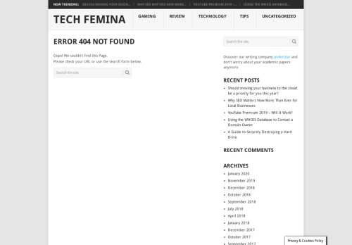 Page not found – Tech Femina