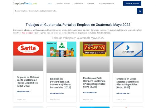 Trabajos en Guatemala | Empleos en Guatemala mayo 2022