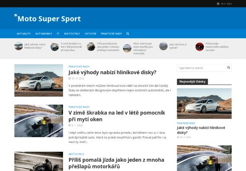 Moto Super Sport – Další web používající WordPress