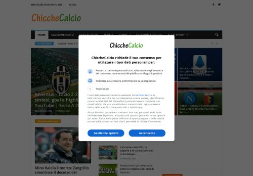 Chicchecalcio - Calcio: Serie A, notizie, classifiche, gol e risultati