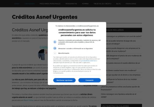 Créditos Asnef Urgentes / Préstamos / Minicréditos / 2022