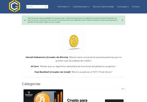 Criptogen – Sitio web educativo sobre criptomonedas y blockchain