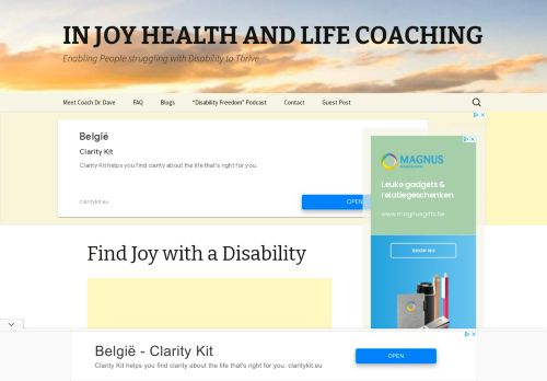 Find Joy with a Disability - IN JOY HEALTH AND LIFE COACHING