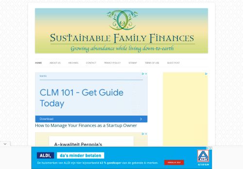 Sustainable Family Finances - Growing abundance while living down-to-Earth