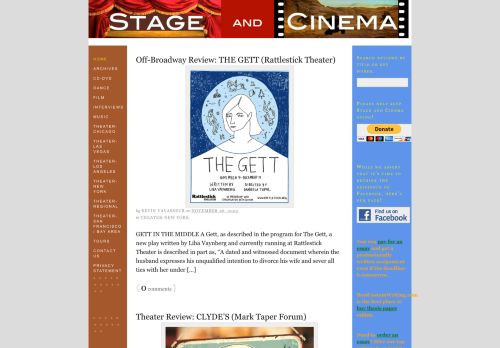 Stage and Cinema - Arts Reviews