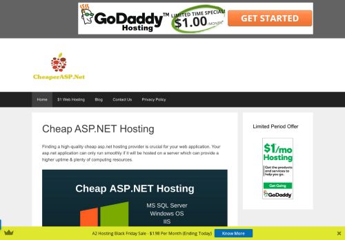 Cheap ASP.NET Hosting - $1 Per Month, Free Domain