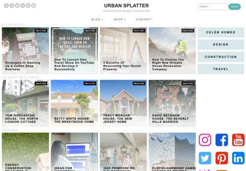 Celebrity Design & Construction Blog - Urban Splatter
