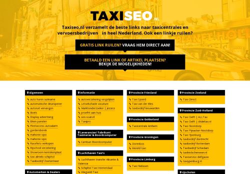 
		Gratis link ruilen via Taxiseo.nl voor taxi en andere vervoersbedrijven	
