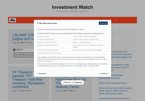Investment Watch – A fine selection of independent media sources