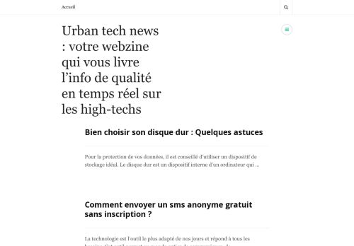 Urban tech news : votre webzine qui vous livre l’info de qualité en temps réel sur les high-techs