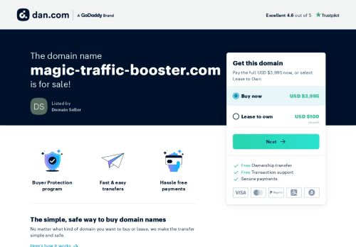 The domain name magic-traffic-booster.com is for sale