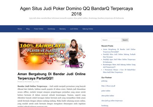 Agen Situs Judi Poker Domino QQ BandarQ Terpercaya 2018 - i559.info akan memberikan informasi menarik seputar situs poker online, dominoqq, bandarq terpercaya di Indonesia