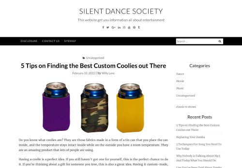 Silent Dance Society – This website get you information all about entertainment