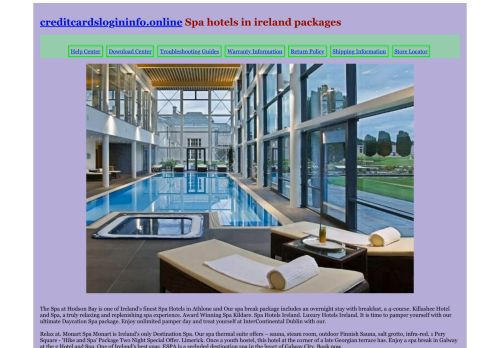 Spa Hotels In Ireland Packages creditcardslogininfo.online